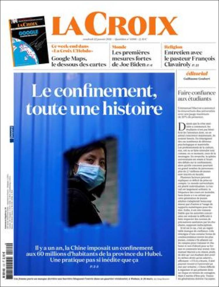 Portada de La Croix (Francia)