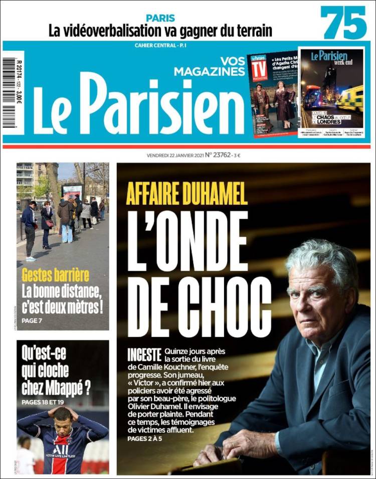 Portada de Le Parisien (Francia)