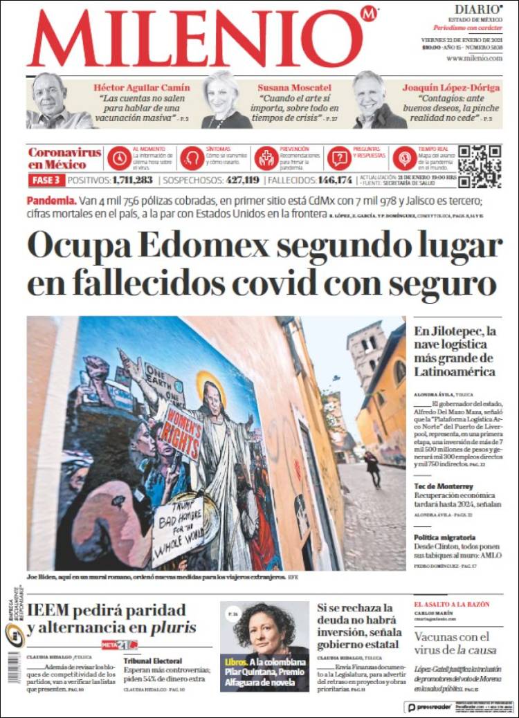 Portada de Milenio - Estado de México (Mexico)