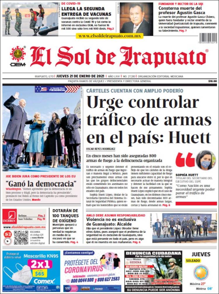 Portada de El Sol de Irapuato (Mexico)