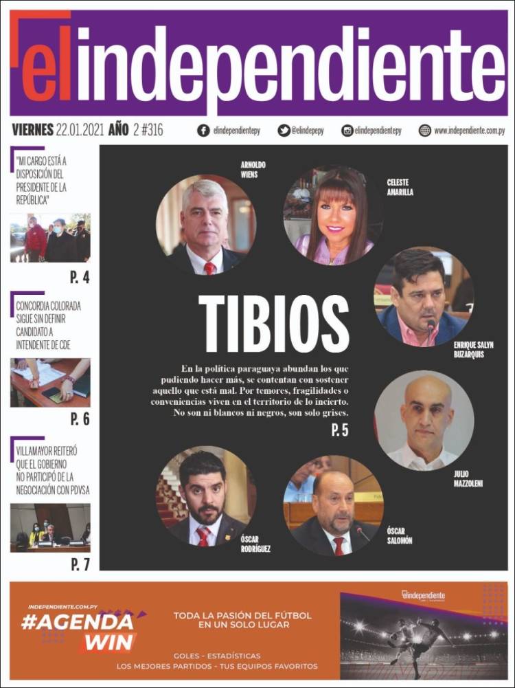 Portada de El Independiente (Paraguay)