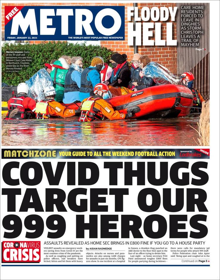 Portada de Metro (Reino Unido)