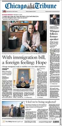 Portada de Chicago Tribune (USA)