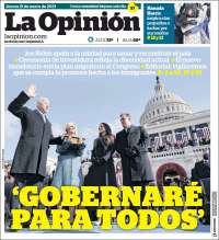 Portada de La Opinión (USA)