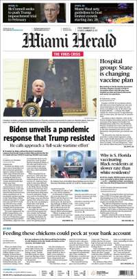 Portada de Miami Herald (USA)