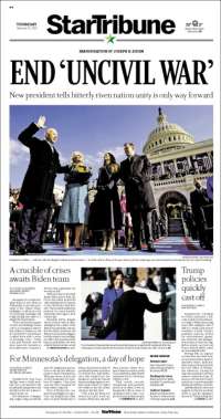 Portada de Star Tribune (USA)