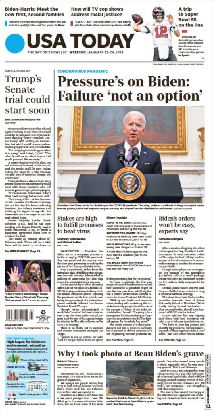 Portada de USA Today (USA)