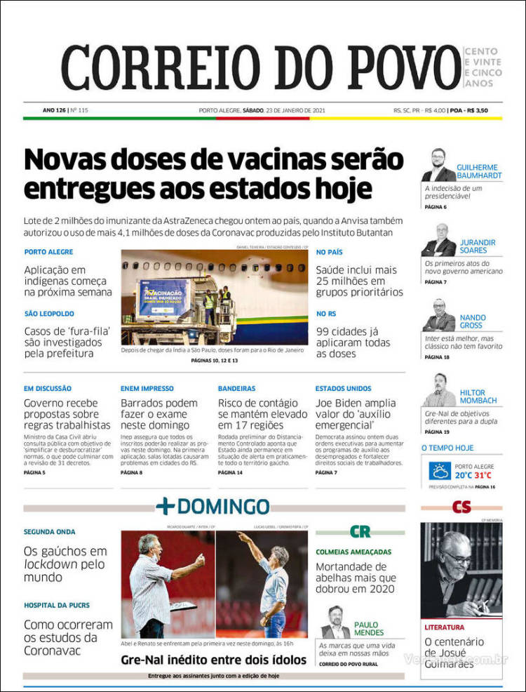 Portada de Correio Do Povo (Brasil)