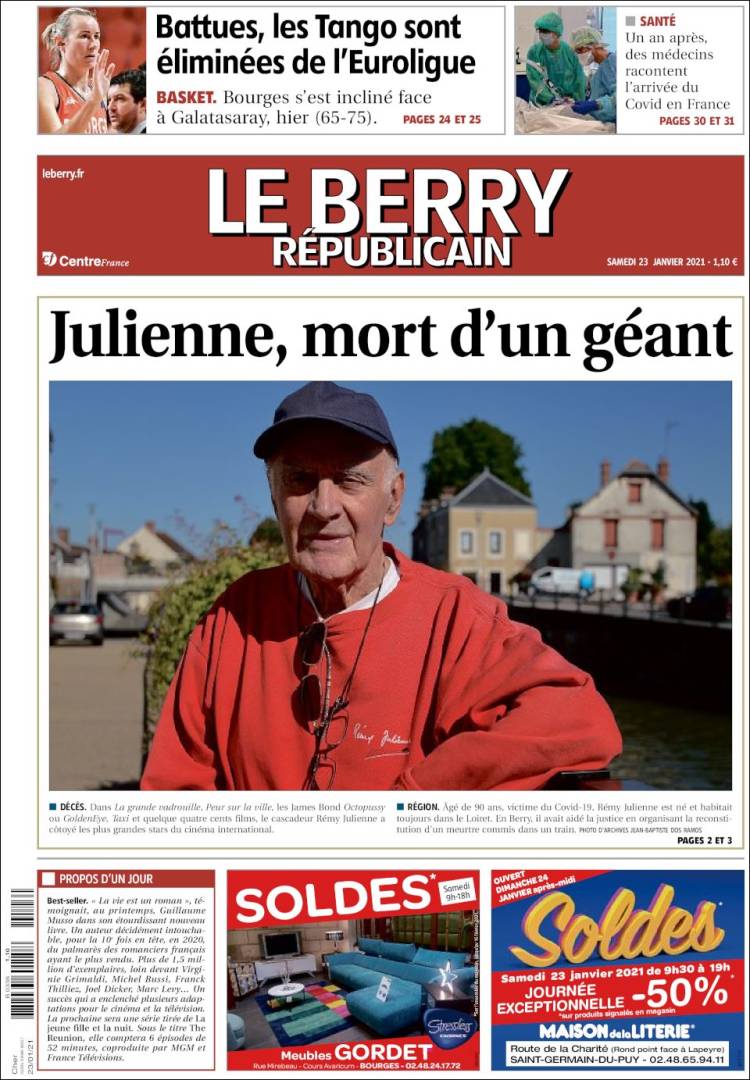 Portada de Berry Republicain (Francia)