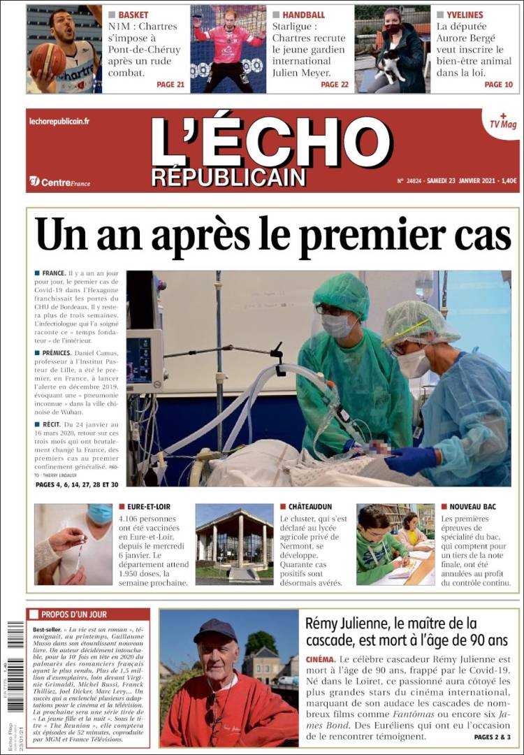 Portada de L'Echo Républicain (France)