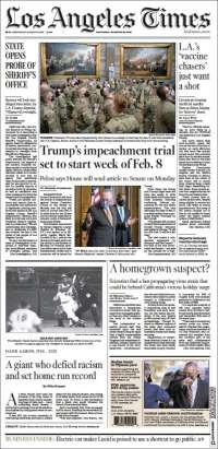 Portada de Los Angeles Times (USA)