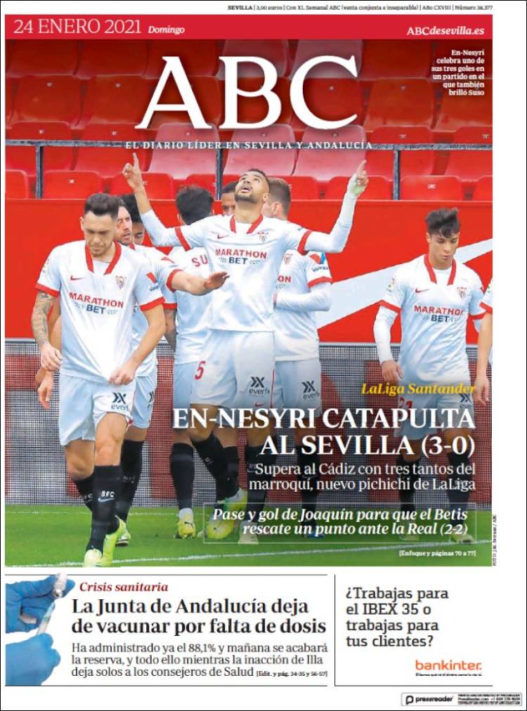 Portada de ABC - Sevilla (España)