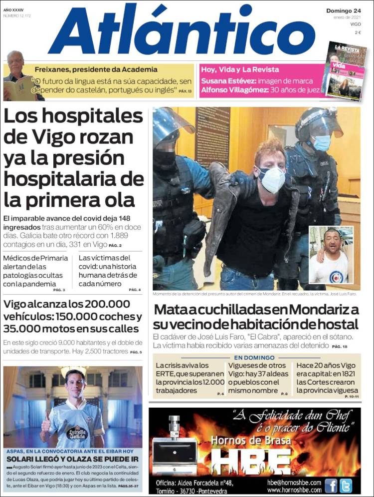 Portada de Atlántico Diario (España)