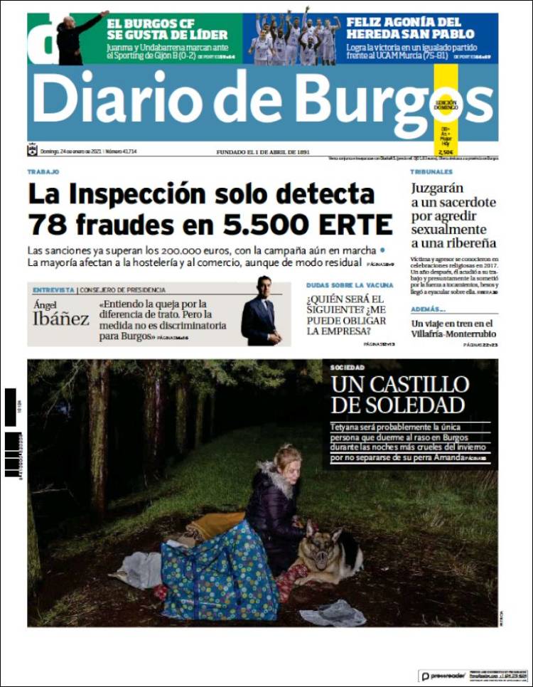 Portada de Diario de Burgos (España)