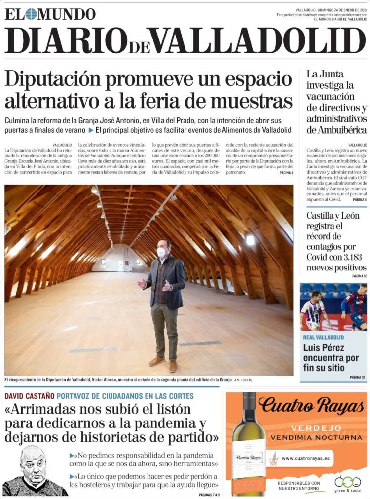 Portada de Diario de Valladolid (España)