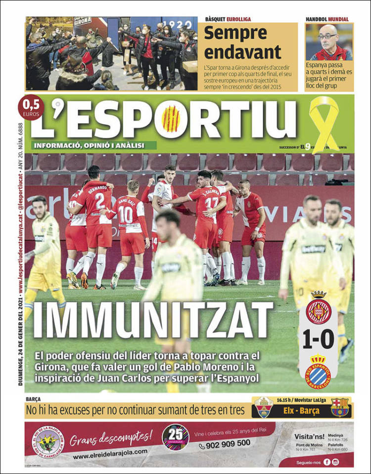 Portada de L'Esportiu : Girona (España)