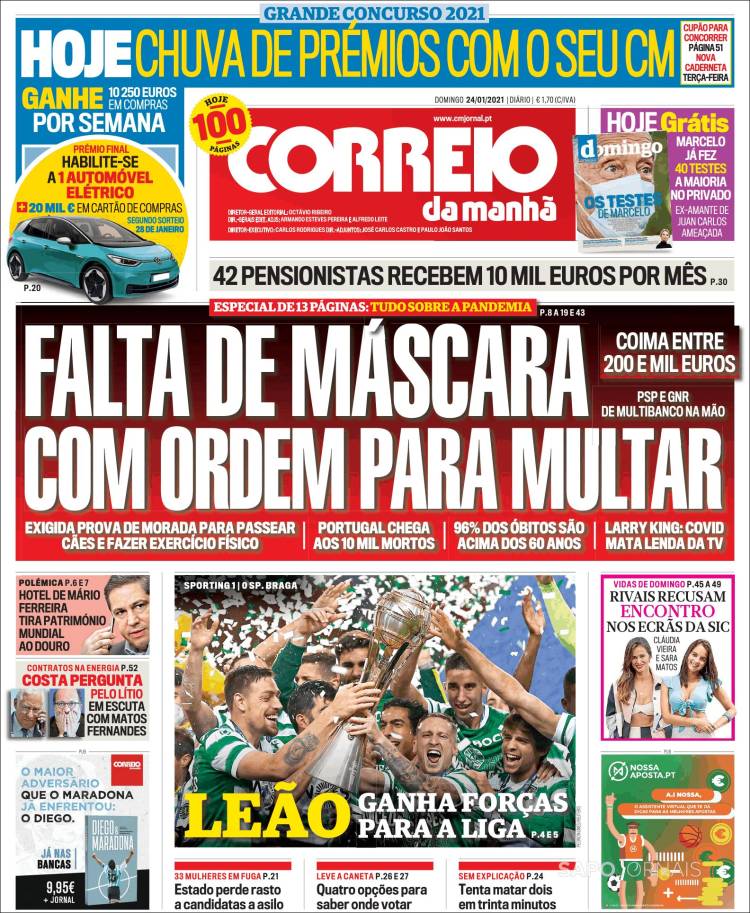 Portada de Correio da Manhã (Portugal)