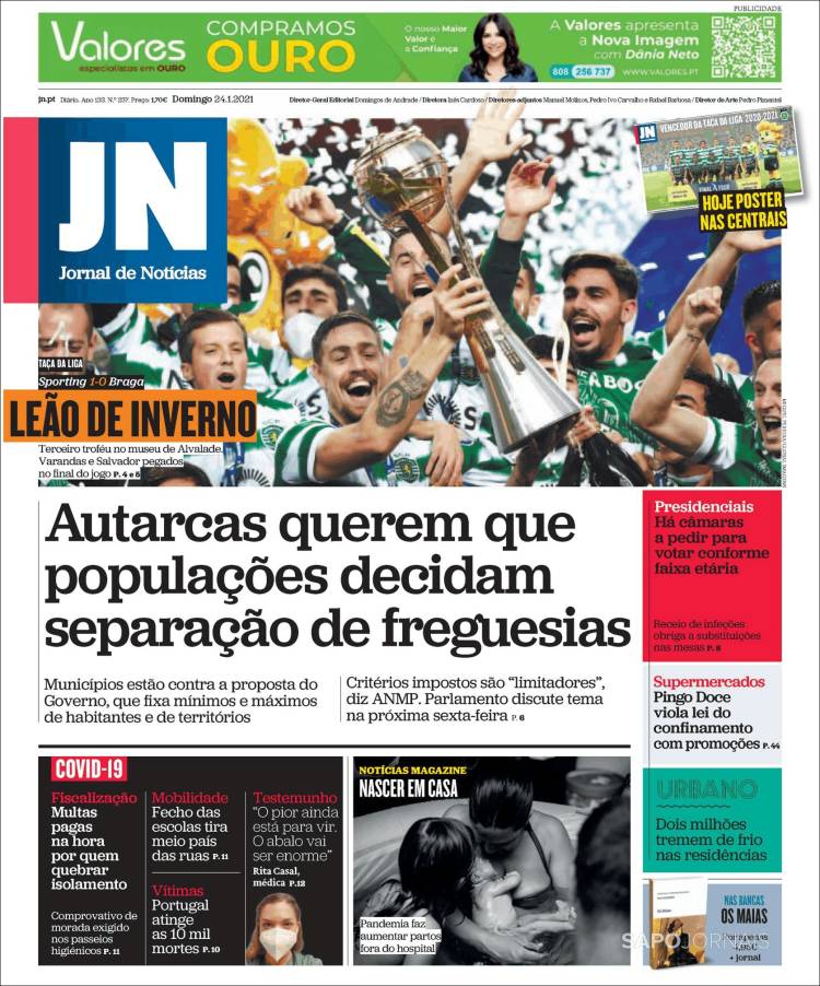 Portada de Jornal de Notícias (Portugal)