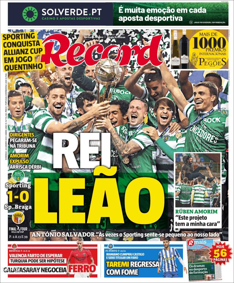 Portada de Record (Portugal)