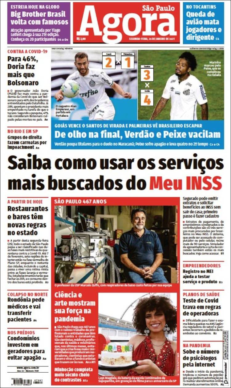 Portada de Jornal Agora (Brasil)
