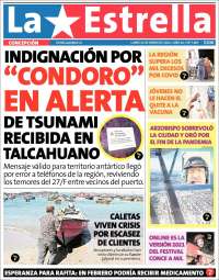 Portada de La Estrella de Concepción (Chile)