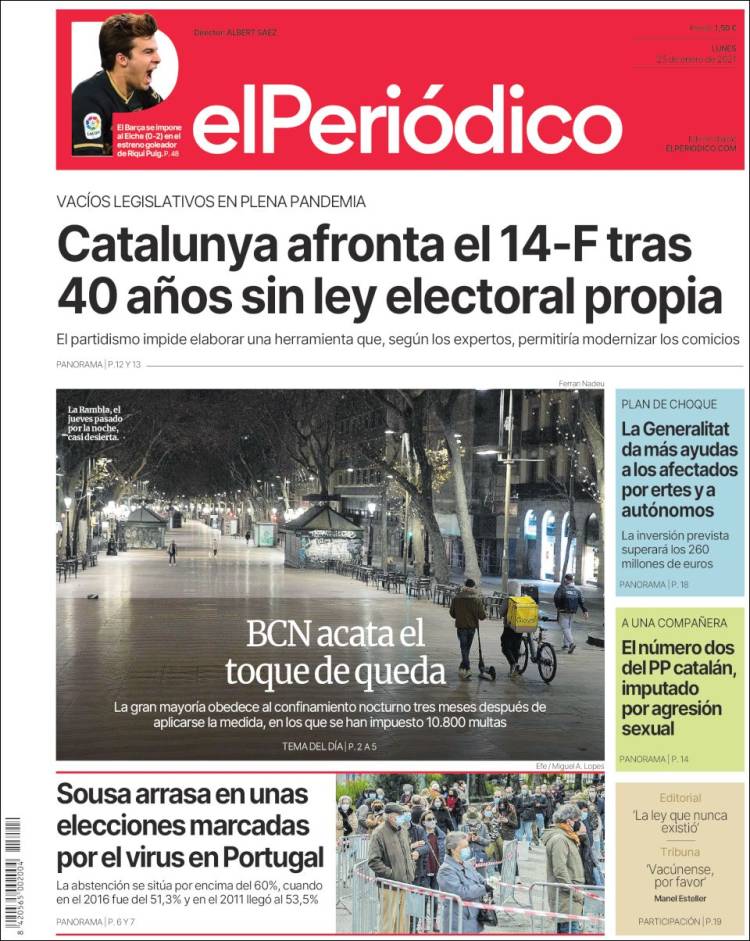 Portada de El Periódico (Espa&ntilde;a)