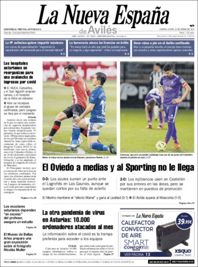 Portada de La Nueva España - Avilés (Espa&ntilde;a)