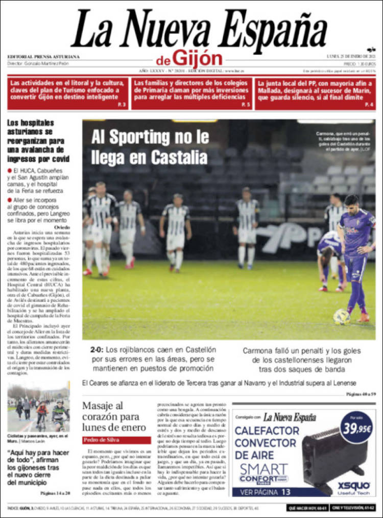 Portada de La Nueva España - Gijón (Espa&ntilde;a)