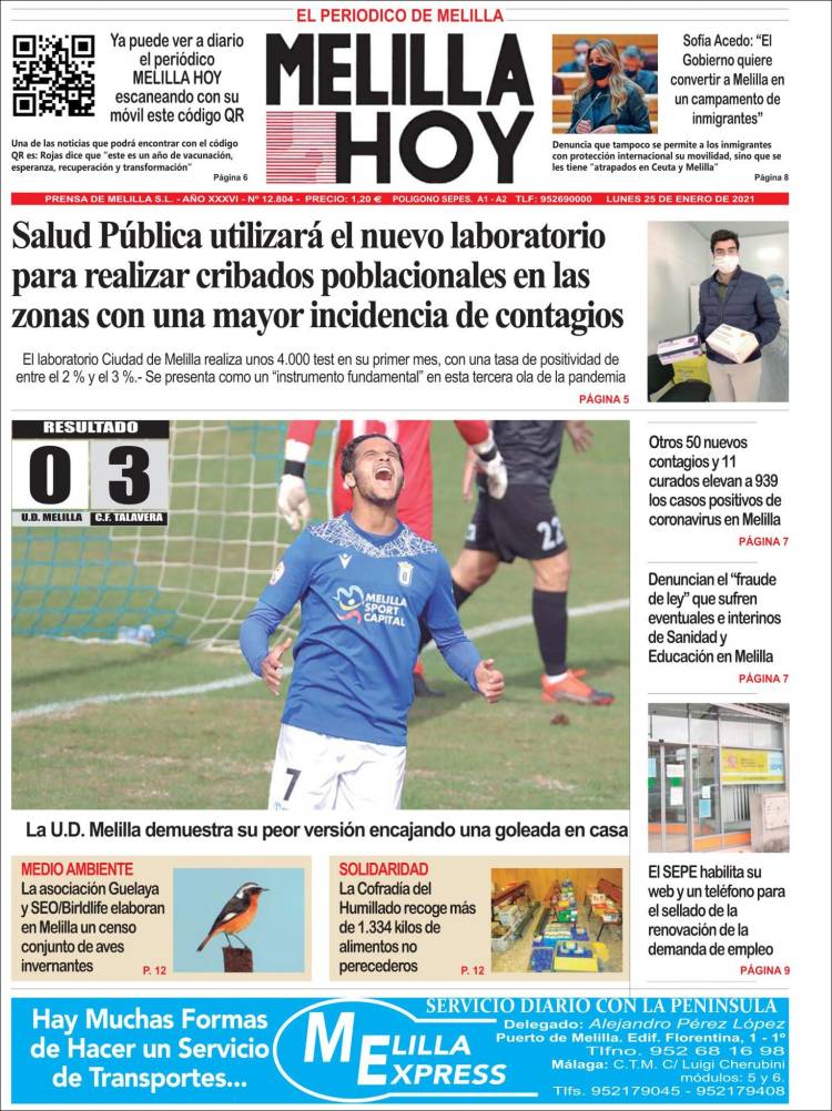 Portada de Melilla Hoy (Espa&ntilde;a)