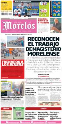 Portada de Diario de Morelos (Mexique)