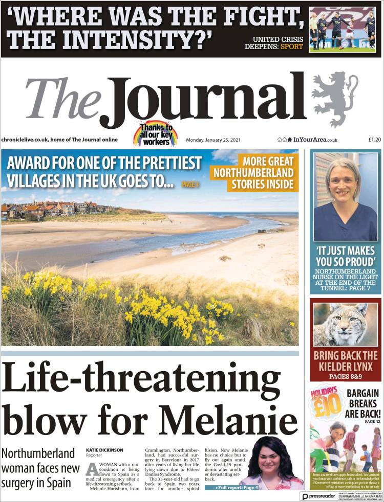 Portada de The Journal (Reino Unido)