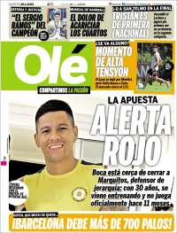 Portada de Olé (Argentina)