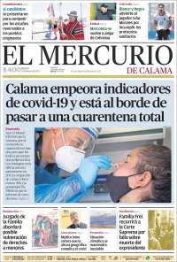 Portada de El Mercurio - Calama (Chile)