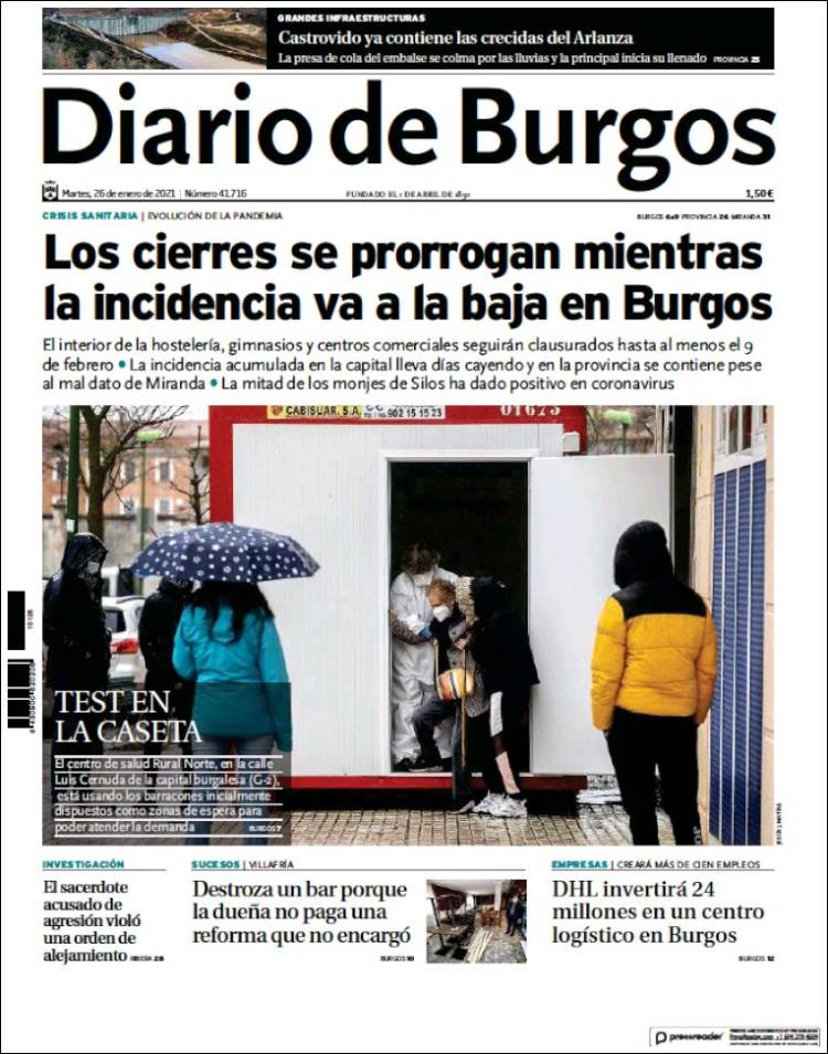 Portada de Diario de Burgos (España)