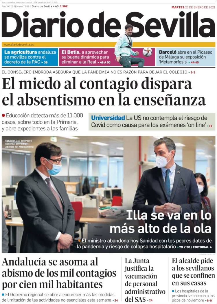 Portada de Diario de Sevilla (España)