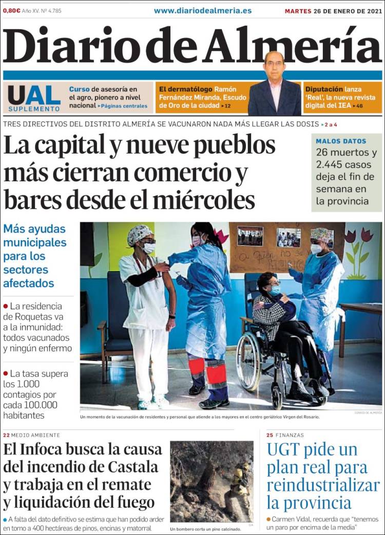 Portada de Diario de Almería (España)