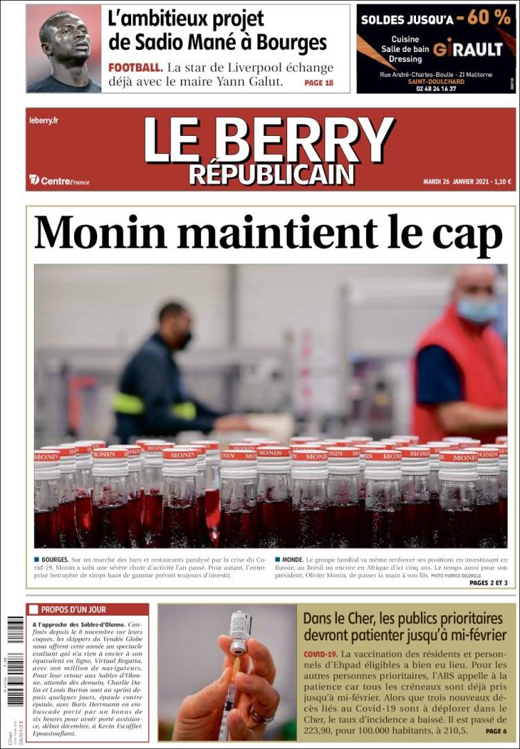 Portada de Berry Republicain (Francia)