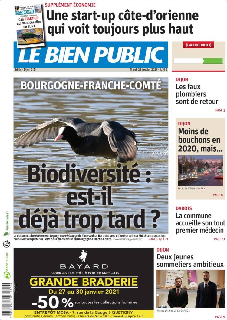 Portada de Le Bien Public (France)