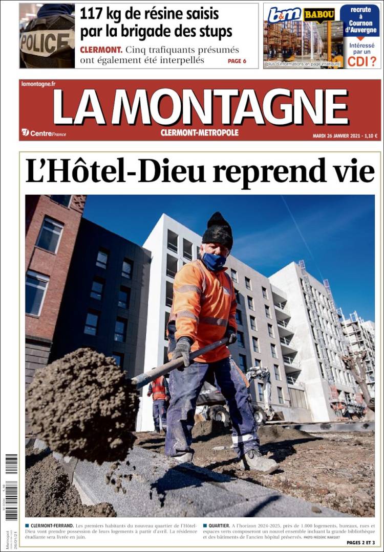 Portada de La Montagne (Francia)