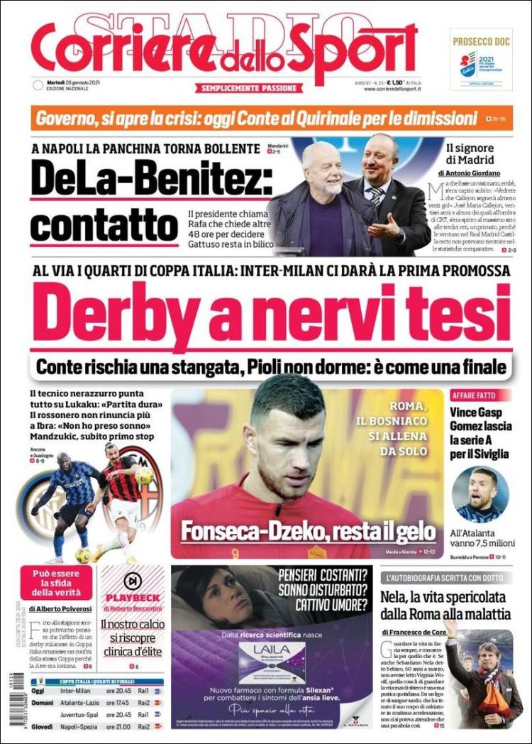 Portada de Corriere dello Sport (Italia)