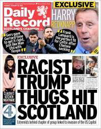 Portada de Daily Record (Reino Unido)