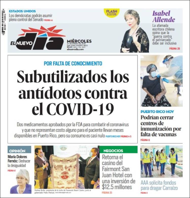 Portada de El Nuevo Día (Puerto Rico)