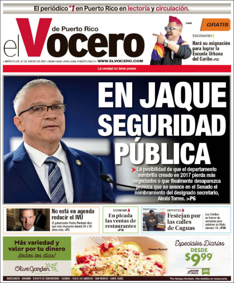 Portada de Vocero (Puerto Rico)