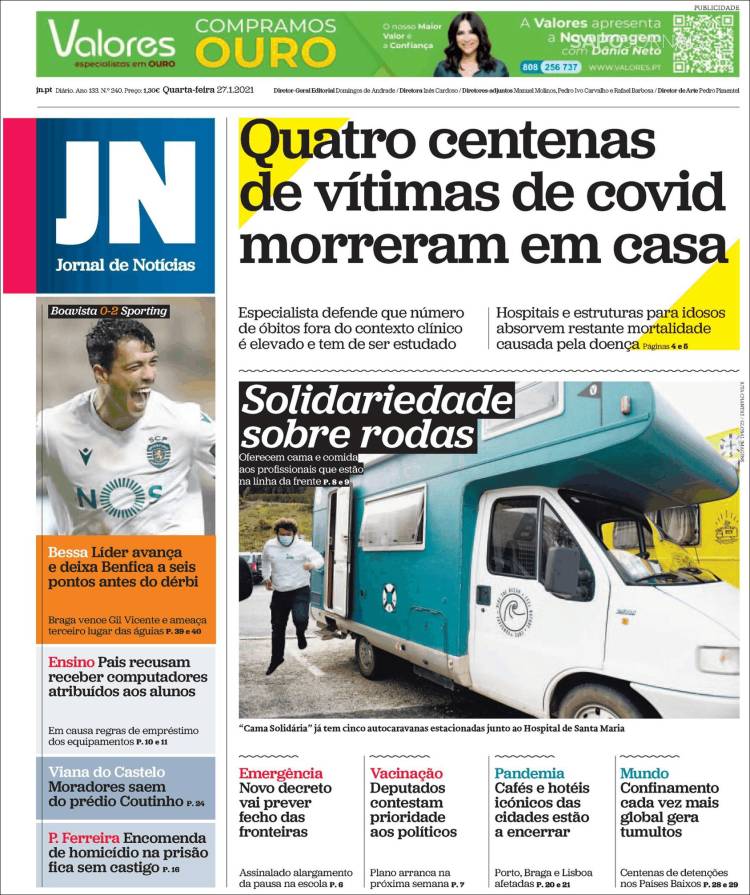 Portada de Jornal de Notícias (Portugal)