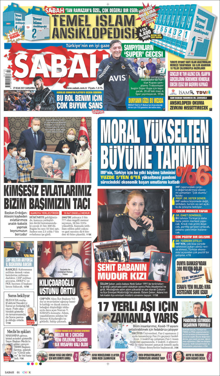 Portada de Sabah (Turqu&iacute;a)