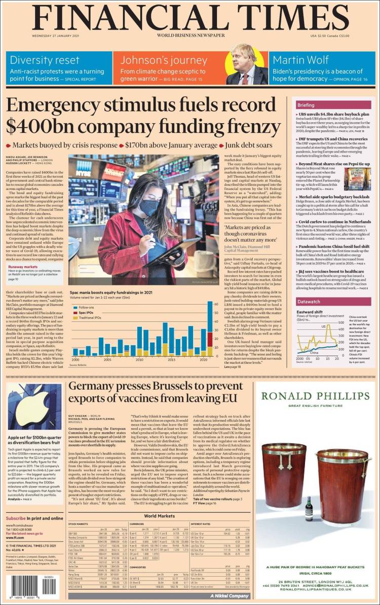 Portada de Financial Times - USA (États-Unis)