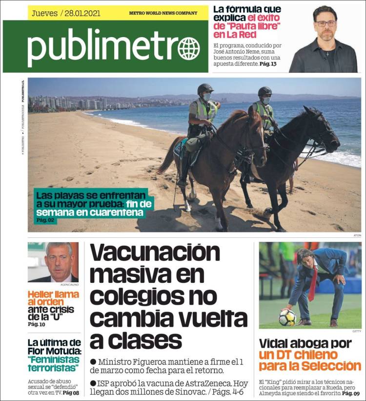 Portada de Publimetro (Chile)