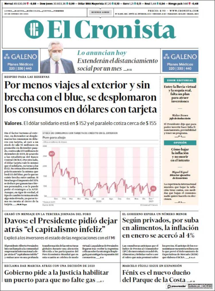 Portada de El Cronista Comercial (Argentina)