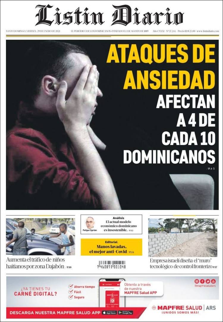 Portada de Listín Diario (R. Dominicana)