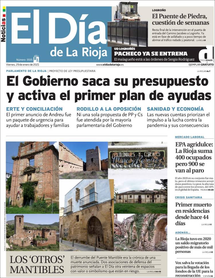 Portada de El Día de La Rioja (Espa&ntilde;a)